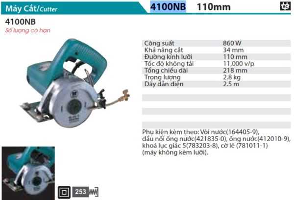 Máy Cắt Đá/gạch Makita 4100NB (110mm)