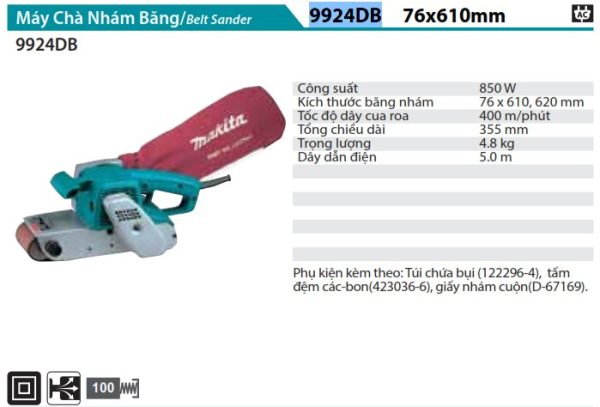 Máy Chà Nhám Băng Makita 9924DB (76mmx610mm)