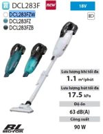 Máy Hút Bụi Dùng Pin Makita DCL283FZW (bl)(18v)