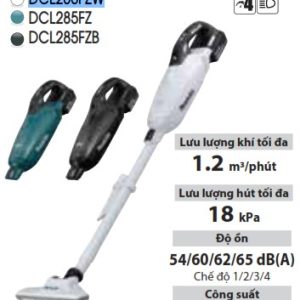 Máy Hút Bụi Dùng Pin Makita DCL285FZW (bl)(18v)