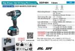 Máy Khoan Và Vặn Vít Dùng Pin Makita DDF484RTE (bl)(18v) (kèm 02 pin 5.0 + sạc nhanh)