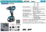 Máy Khoan Và Vặn Vít Dùng Pin Makita DDF485SFE (bl)(18v) (kèm 02 pin 3.0 + sạc)