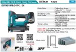 Máy Bắn Đinh Ghim Dùng Pin Makita DST421RFE (18v) (kèm 02 pin 3.0 + sạc nhanh)