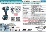 Máy Siết Bu Lông Dùng Pin Makita DTW700RTJ (12.7mm/bl)(18v (kèm 02 pin 5.0 + sạc nhanh)