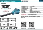 Máy Thổi Dùng Pin Makita DUB362Z (bl)(18vx2) (không kèm pin sạc)