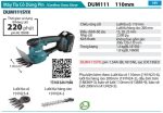 Máy Tỉa Cỏ Dùng Pin Makita DUM111SYX (110mm)(18v) (kèm 01 pin + sạc)