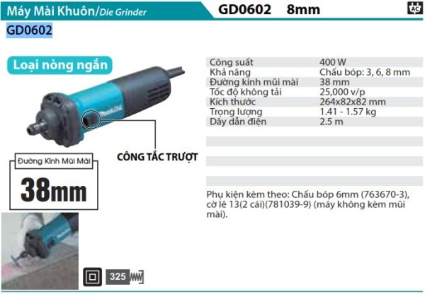 Máy Mài Khuôn Makita GD0602 (6mm)