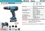 Máy Khoan Búa, Vặn Vít Dùng Pin Makita HP347D001 (kèm 02 pin + sạc)