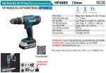 Máy Khoan Búa, Vặn Vít Dùng Pin Makita HP488DZ (18v) (không kèm pin sạc)