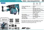 Máy Khoan Bê Tông 3 Chức Năng Với H Makita HR2653