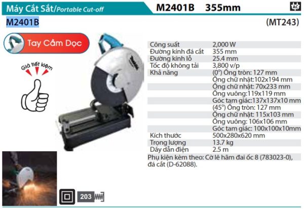 Máy Cắt Sắt Makita M2401B (355mm/2000w)