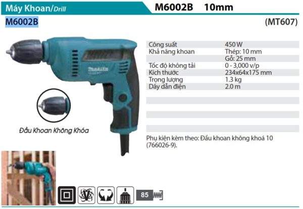 Máy Khoan Makita M6002B (10mm)