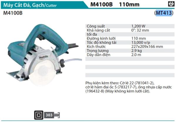 Máy Cắt Đá/Gạch Makita MT413 (110mm)