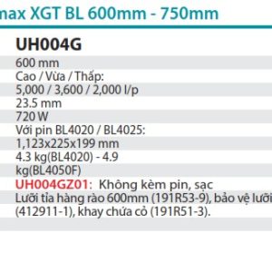 Máy Tỉa Hàng Rào Dùng Pin Makita UH005GZ01 (750mm/bl)(40v (không kèm pin sạc)