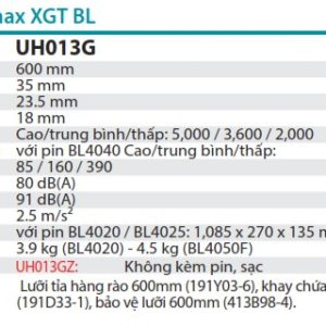 Máy Tỉa Hàng Rào Dùng Pin Makita UH014GZ (750mm/bl)(40v (không kèm pin sạc)