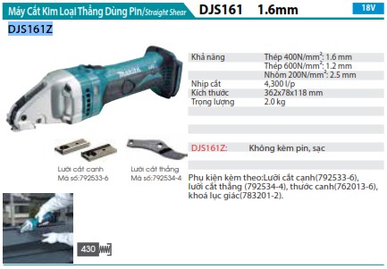 Máy Cưa Kiếm Dùng Pin Makita DJR360Z (bl)(18vx2) (không kèm pin sạc)